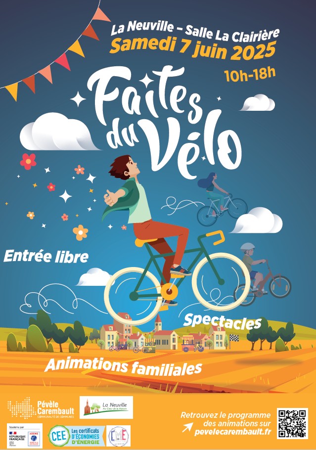 Affiche faites du vélo LA NEUVILLE