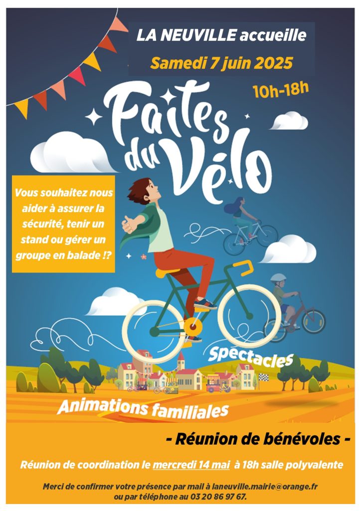 benevole faites du velo bénévole faites du vélo