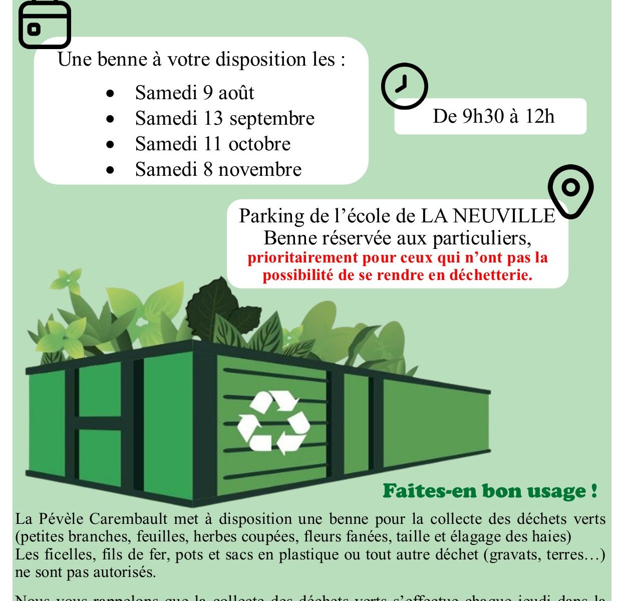 benne dechet vert