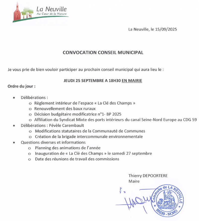 convoc conseil 25.09.25