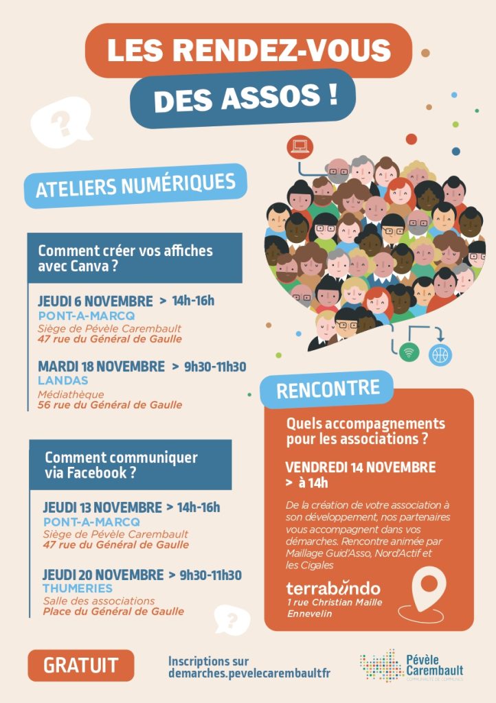 Flyers les ateliers numériques pour les associations
