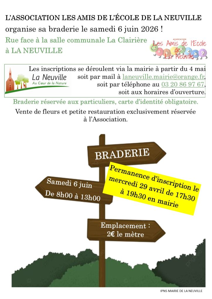 braderie vide grenier 2026