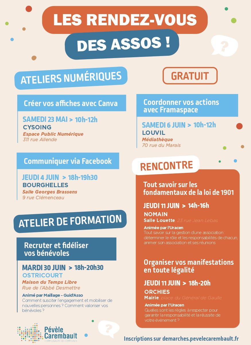 Flyer - les rendez-vous des assos